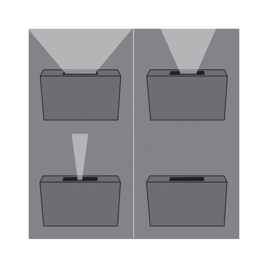 LED2 - LED Utomhus Väggbelysning BLADE 2xLED/12W/230V IP54