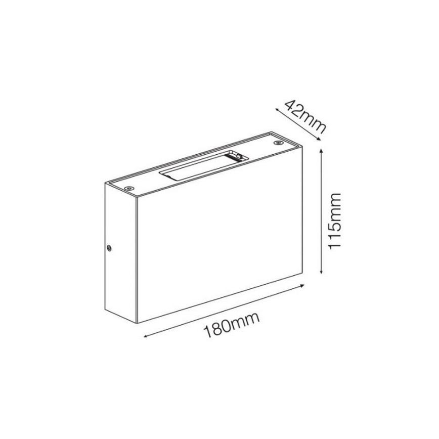 LED2 - LED Utomhus Väggbelysning BLADE 2xLED/12W/230V IP54