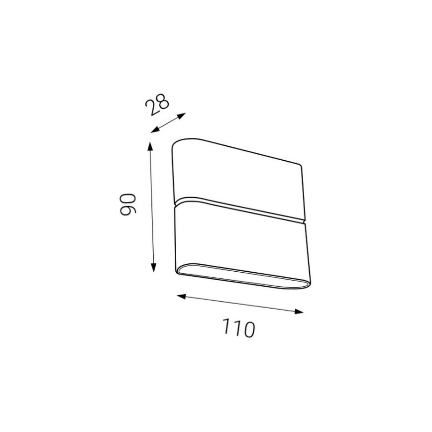 LED2 - LED Utomhus Väggbelysning platt 2xLED/3W/230V antracit IP54