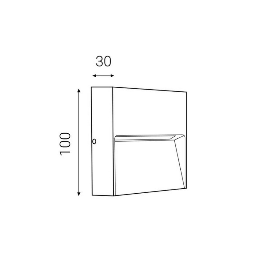 LED2 - LED Utomhus Väggbelysning STEP ON LED/3W/230V antracit IP54