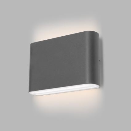 LED2 - LED Utomhus Vägglampa FLAT 2xLED/3W/230V IP65 3000K/4000K/5700K svart
