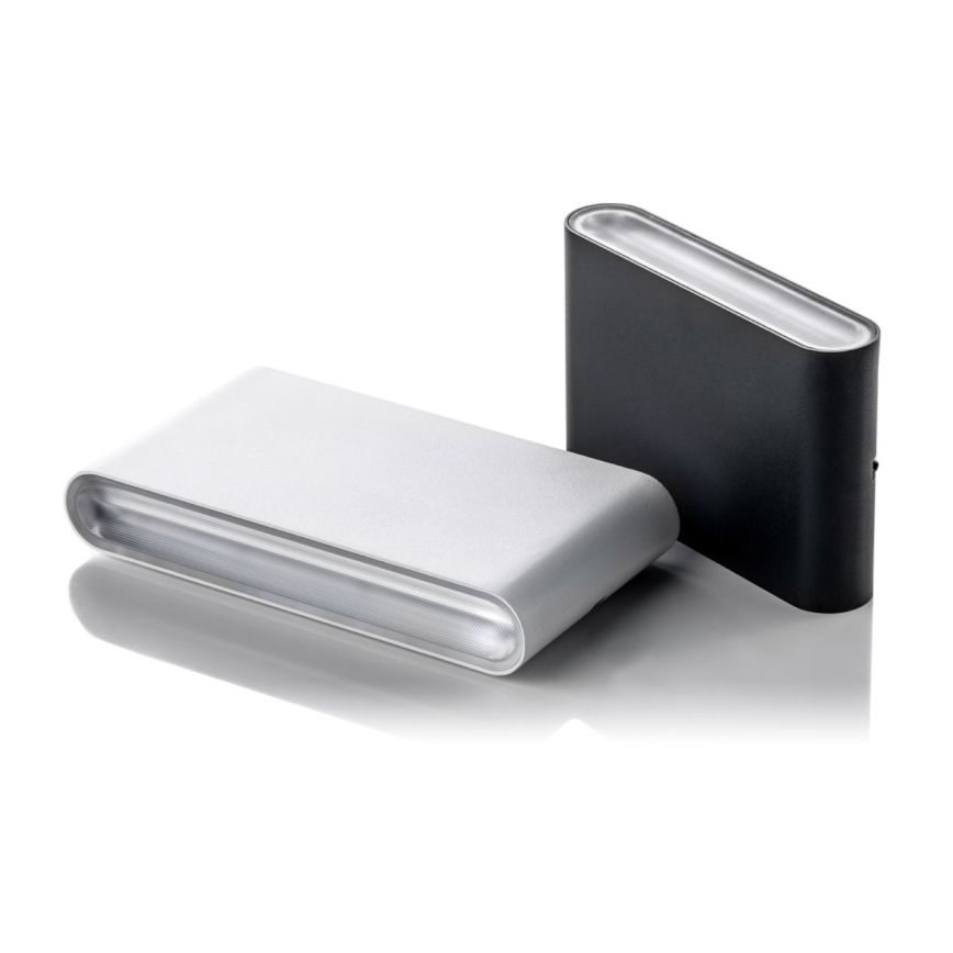 LED2 - LED Utomhus Vägglampa FLAT 2xLED/5W/230V IP65 3000K/4000K/5700K svart