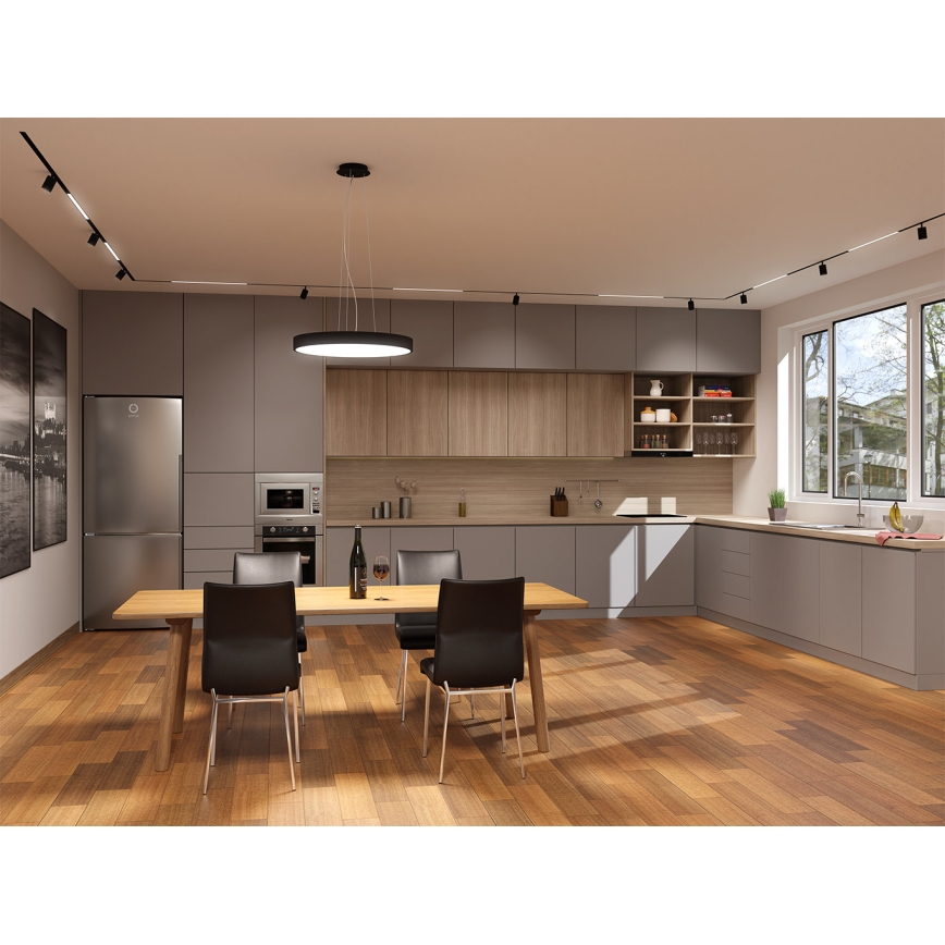 LED2 - MONO SLIM LED-pendel på vajer, 30W/230V, 3000K/4000K, Ø 40 cm, svart