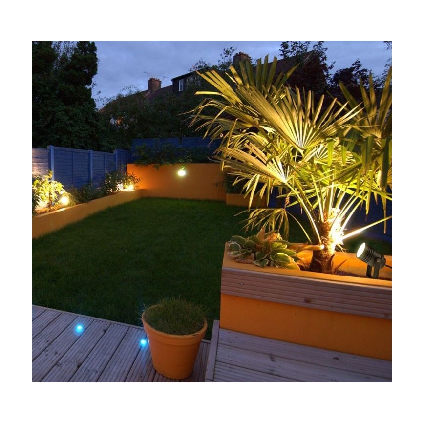 LED2 - Strålkastare NAVY 1xGU10/42W/230V antracit IP54