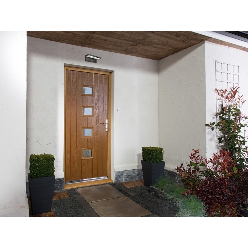 LED2 - LED Utomhus vägglampa med sensor HUGO LED/9W/230V IP54 3000K/4000K