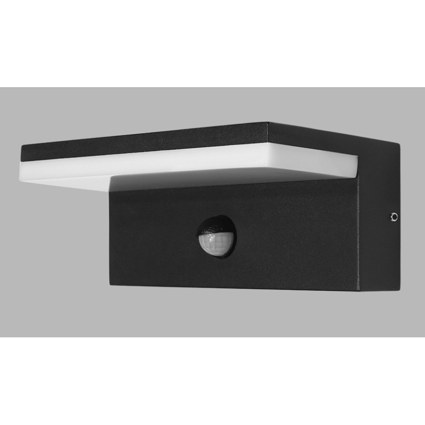 LED2 - LED Utomhus vägglampa med sensor HUGO LED/9W/230V IP54 3000K/4000K