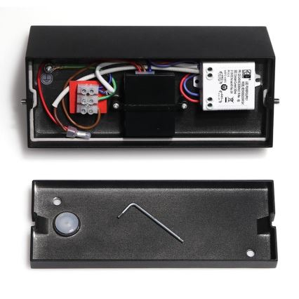 LED2 - LED Utomhus vägglampa med sensor HUGO LED/9W/230V IP54 3000K/4000K