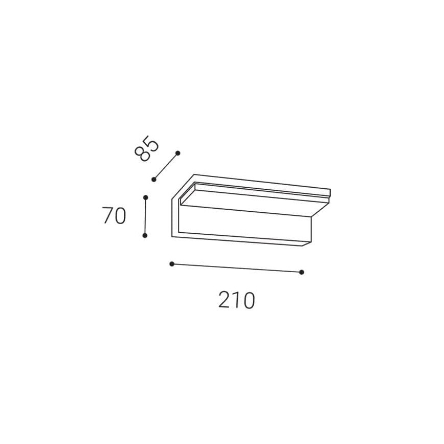 LED2 - LED Utomhus vägglampa med sensor HUGO LED/9W/230V IP54 3000K/4000K