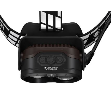 Ledlenser H19R SIGNATURE - LED uppladdningsbar pannlampa med justerbar ljusstyrka, 4800 mAh, IP68, 4000 lm, 20 h, svart