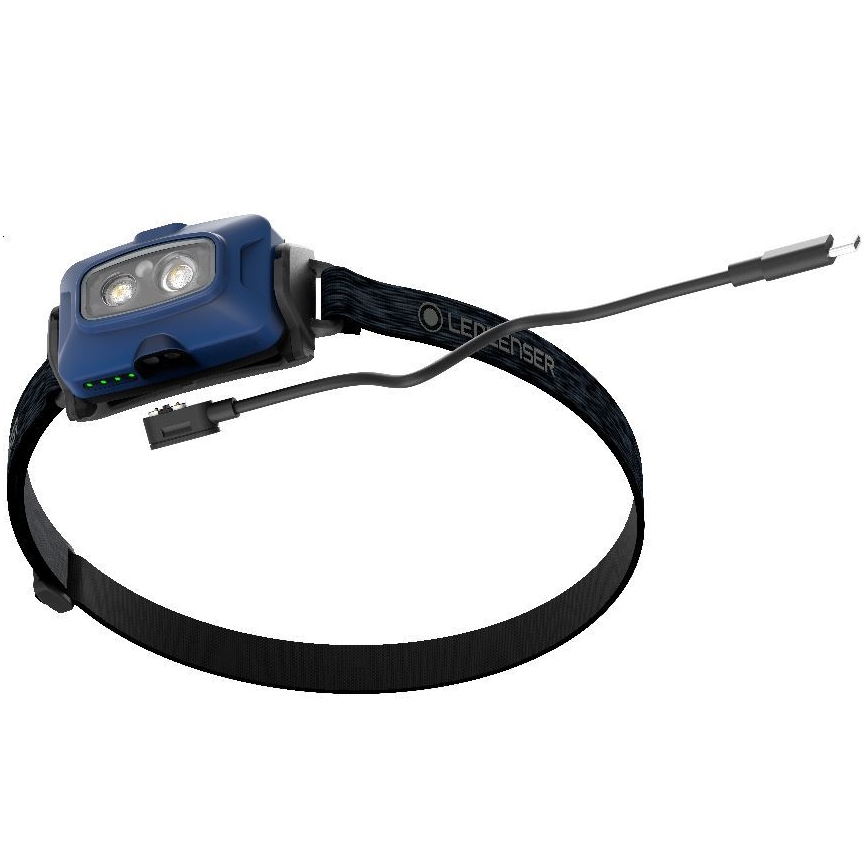 Ledlenser HF4R Core - Dimmbar uppladdningsbar LED-pannlampa, 1000 mAh, IP68, 500 lm, 35 h, blå