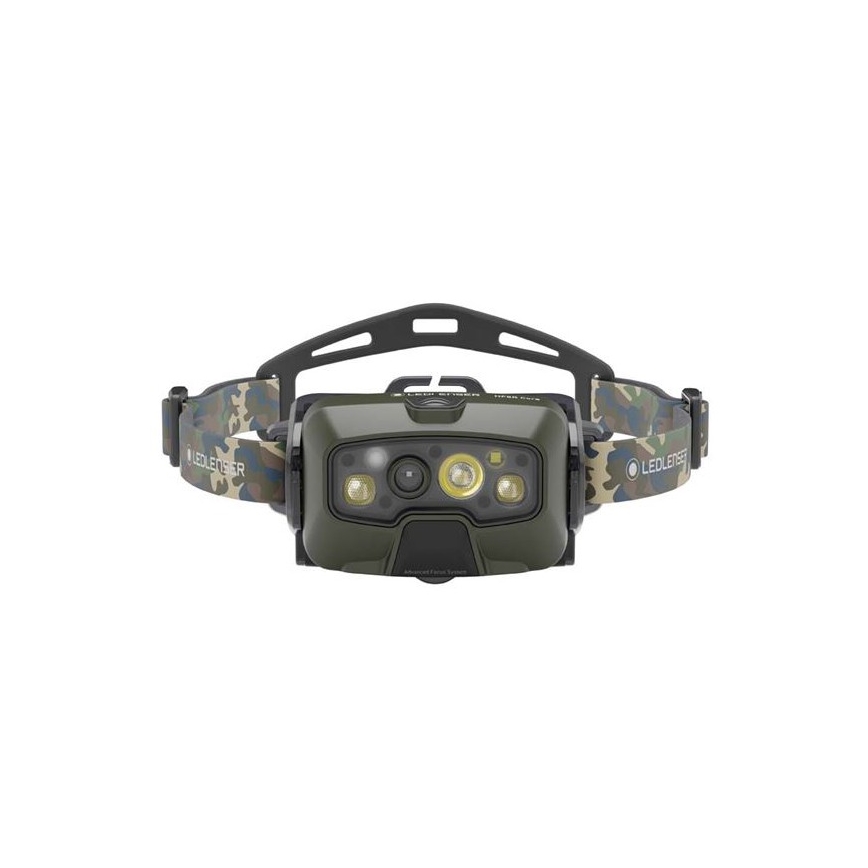 Ledlenser HF8R Core RGB - dimbar uppladdningsbar LED-pannlampa LED/3700 mAh IP68 1600 lm 90 h grön