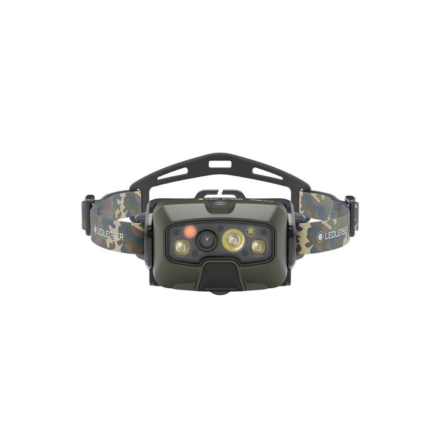 Ledlenser HF8R Core RGB - dimbar uppladdningsbar LED-pannlampa LED/3700 mAh IP68 1600 lm 90 h grön