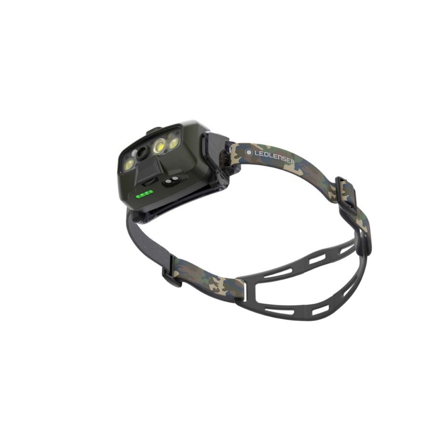 Ledlenser HF8R Core RGB - dimbar uppladdningsbar LED-pannlampa LED/3700 mAh IP68 1600 lm 90 h grön