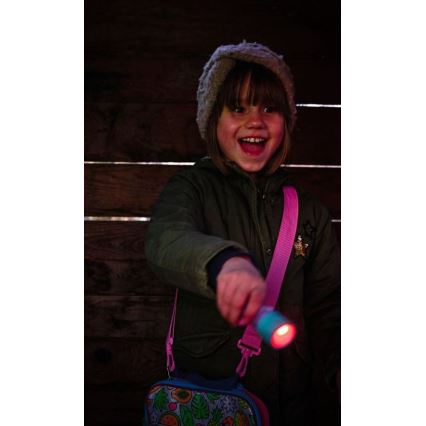 Ledlenser KIDBEAM4 RAINBOW - dimbar LED-ficklampa för barn, 2xAAA, IP44, lila