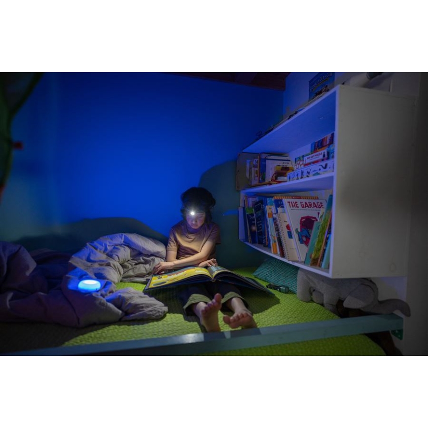Ledlenser KIDCAMP6 RAINBOW - LED dimbar bärbar lampa LED/3xAAA IP44 blå