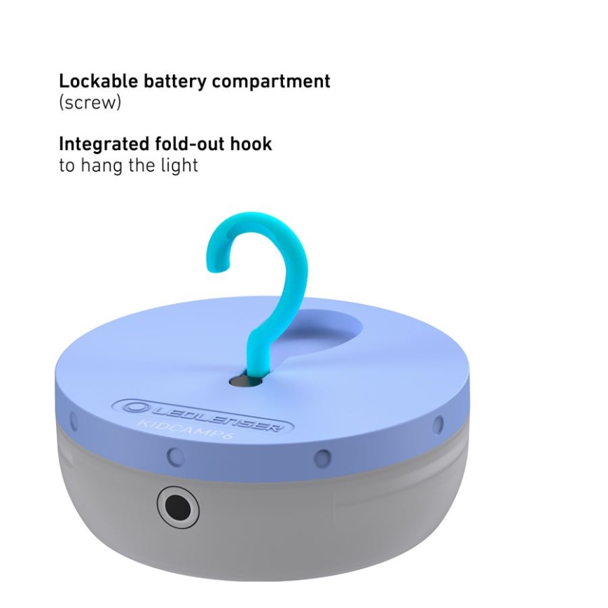 Ledlenser KIDCAMP6 RAINBOW - LED dimbar bärbar lampa LED/3xAAA IP44 blå