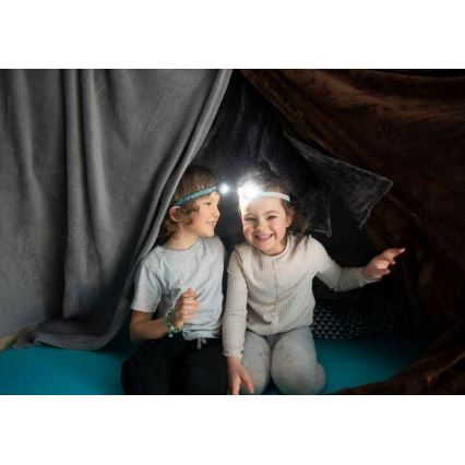 Ledlenser KIDLED4R RAINBOW - dimbar uppladdningsbar pannlampa för barn LED/280 mAh IPX4 40 lm 18 h lila