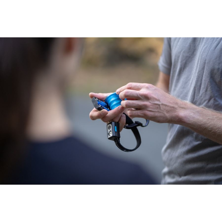 Ledlenser NEO3 - LED-dimbar pannlampa LED/3xAAA IP54 400 lm 20 h blå