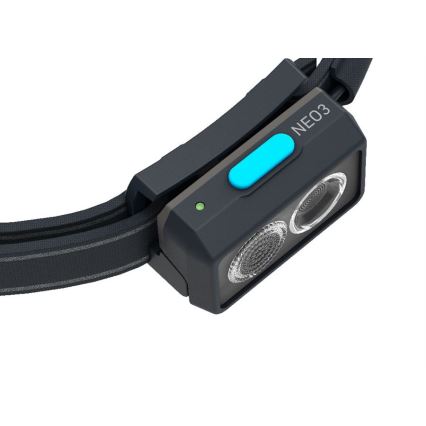 Ledlenser NEO3 - LED-dimbar pannlampa LED/3xAAA IP54 400 lm 20 h blå