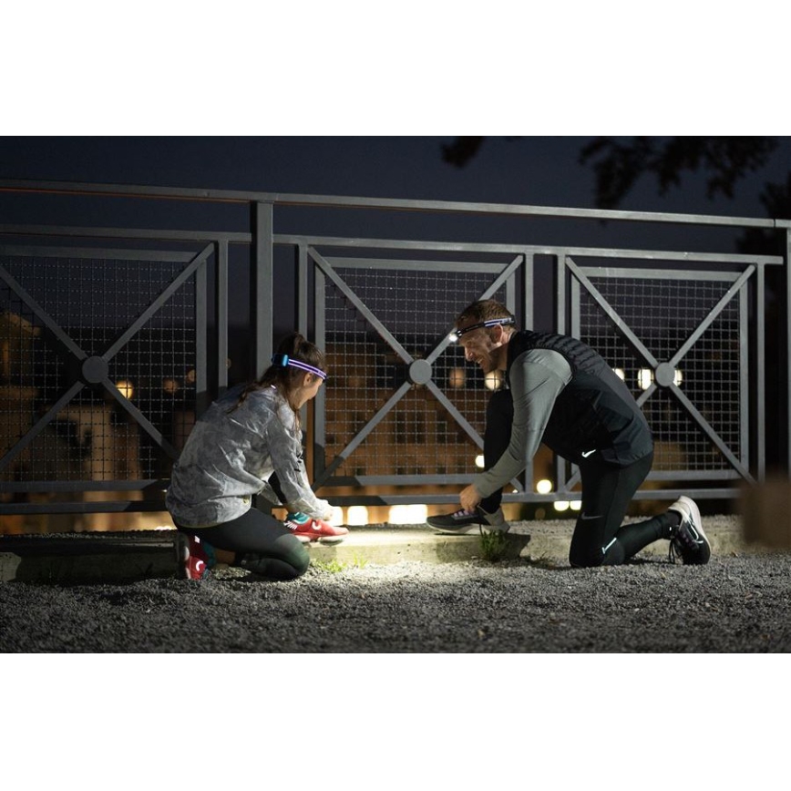 Ledlenser NEO5R - LED dimbar uppladdningsbar pannlampa LED/1800 mAh IP54 600 lm 35 h svart/vit