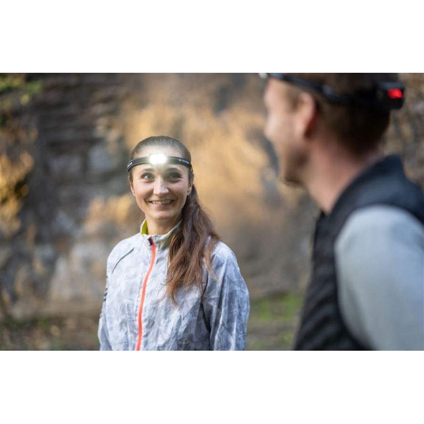 Ledlenser NEO5R - LED dimbar uppladdningsbar pannlampa LED/1800 mAh IP54 600 lm 35 h svart/vit