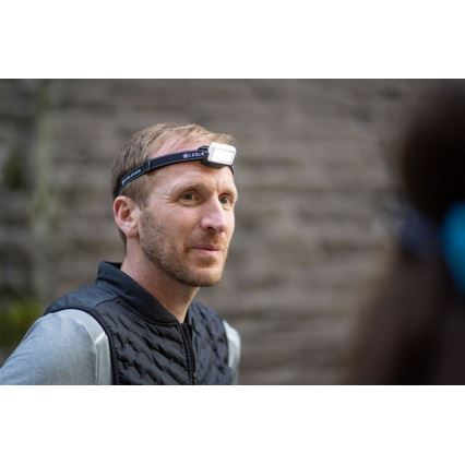 Ledlenser NEO5R - LED dimbar uppladdningsbar pannlampa LED/1800 mAh IP54 600 lm 35 h svart/vit