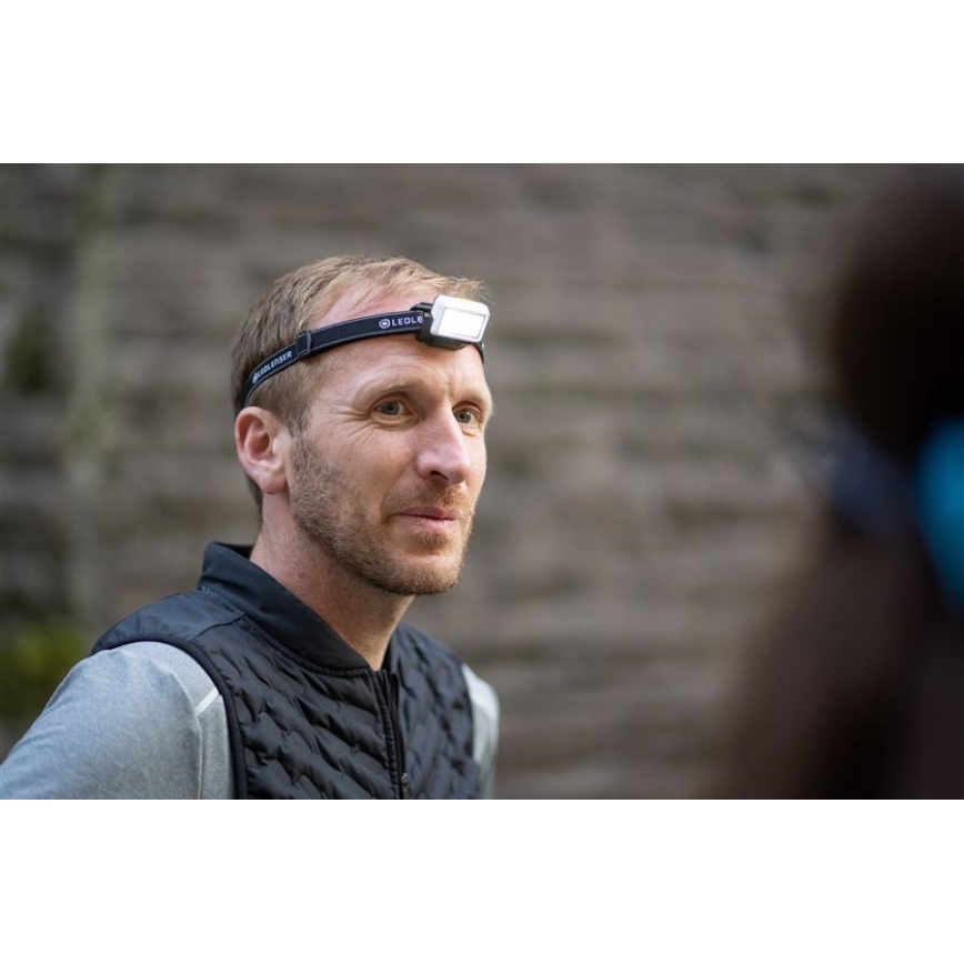 Ledlenser NEO5R - LED dimbar uppladdningsbar pannlampa LED/1800 mAh IP54 600 lm 35 h svart/vit