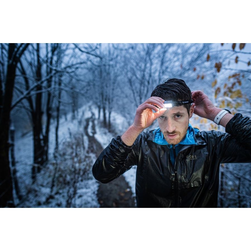 Ledlenser NEO9R - dimbar uppladdningsbar LED-pannlampa, 5000 mAh, IP54, 1200 lm, 120 h, svart/blå