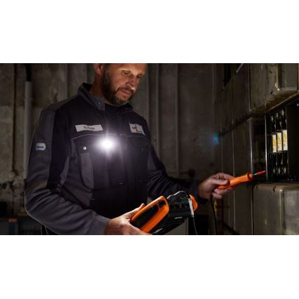 Ledlenser W1R - uppladdningsbar dimbar LED-arbetslampa med klämma LED/740 mAh IP54 220 lm