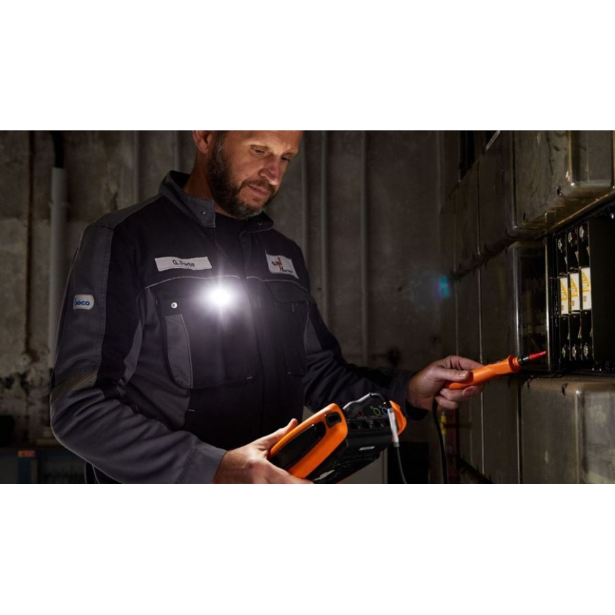 Ledlenser W1R - uppladdningsbar dimbar LED-arbetslampa med klämma LED/740 mAh IP54 220 lm