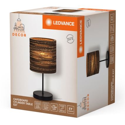 Ledvance - Bordslampa DECOR CARDBOARD 1xE27/15W/230V diameter 20 cm