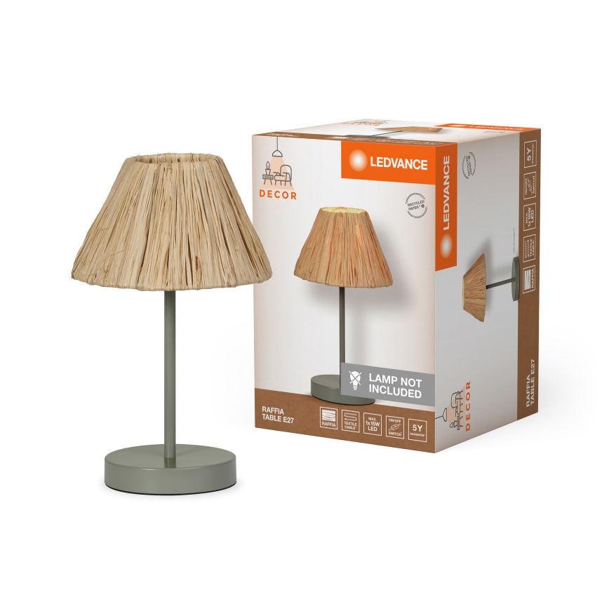 Ledvance - Bordslampa DECOR RAFFIA 1xE27/15W/230V raffiabaster