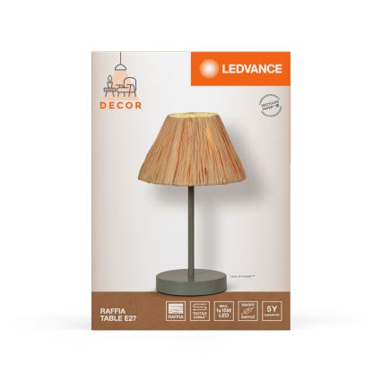 Ledvance - Bordslampa DECOR RAFFIA 1xE27/15W/230V raffiabaster