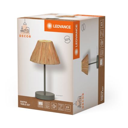 Ledvance - Bordslampa DECOR RAFFIA 1xE27/15W/230V raffiabaster