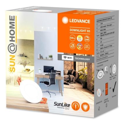 Ledvance - LED dimbar infälld taklampa SUN@HOME LED/4,5W/230V 2200-5000 CRI 95 Wi-Fi