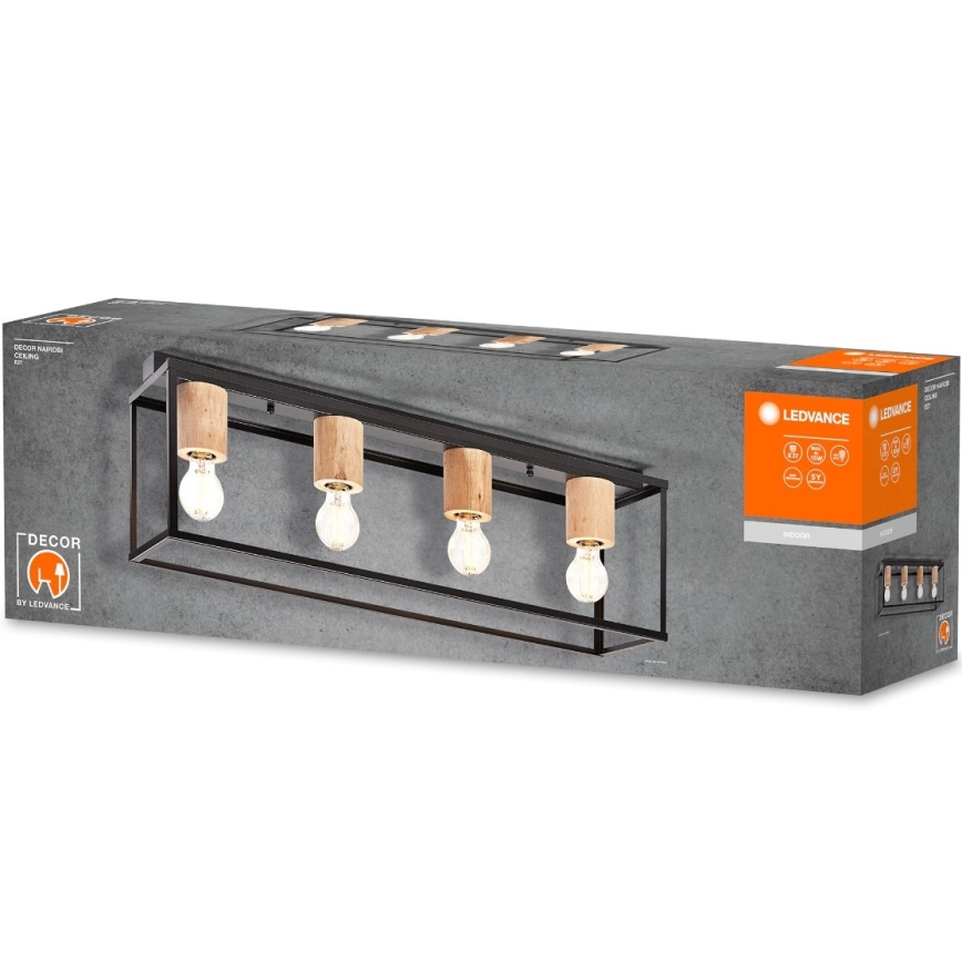 Ledvance - Fäst ljuskrona DECOR 4xE27/15W/230V