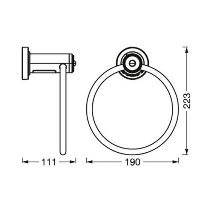 Ledvance - Handdukshållare med LED-belysning 3xAAA IP44
