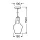 Ledvance - Hängande lampa flaska 1xE27/40W/230V orange