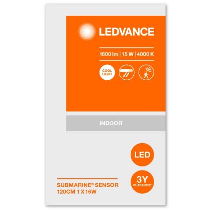 Ledvance - LED arbetslampa  med sensor  SUBMARINE 1xG13/16W/230V IP65