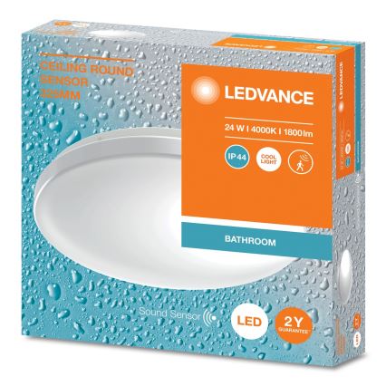Ledvance - LED badrumstakarmatur med skymningssensor CEILING ROUND LED/24W/230V IP44
