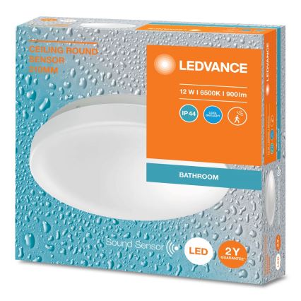 Ledvance - LED badrumsplafond med skymningssensor CEILING ROUND LED/12W/230V IP44