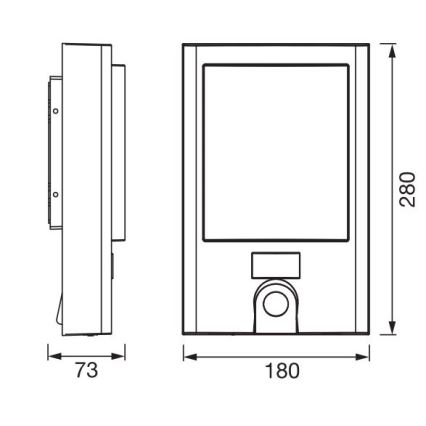 Ledvance - LED Ljusreglerad vägglampa med sensor för utomhusbruk och kamera SMART+ LED/22W/230V IP44 Wi-Fi