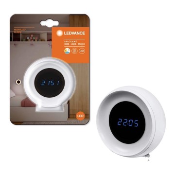 Ledvance - LED Digital klocka med bakgrundsbelysning NIGHTLUX LED/0,3W/5V 1000mAh 3000/4000/6500K