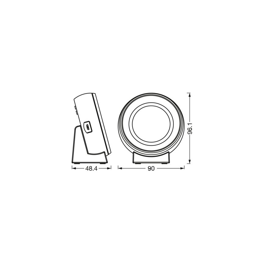 Ledvance - LED Digital klocka med bakgrundsbelysning NIGHTLUX LED/0,3W/5V 1000mAh 3000/4000/6500K