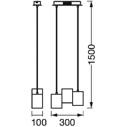 Ledvance - LED Dimbar ljuskrona med upphängning DECOR WOOD 3xLED/7W/230V Wi-Fi