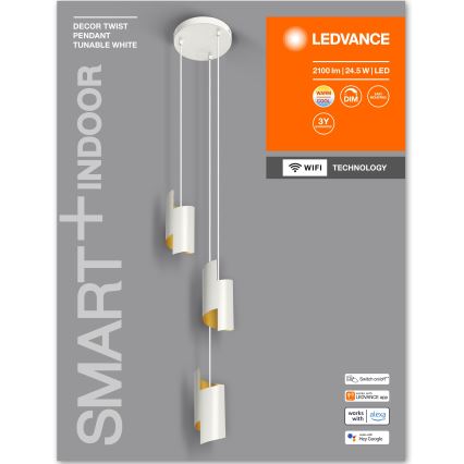 Ledvance - LED Dimbar ljuskrona med upphängning SMART+ DECOR 3xLED/8W/230V vit Wi-Fi