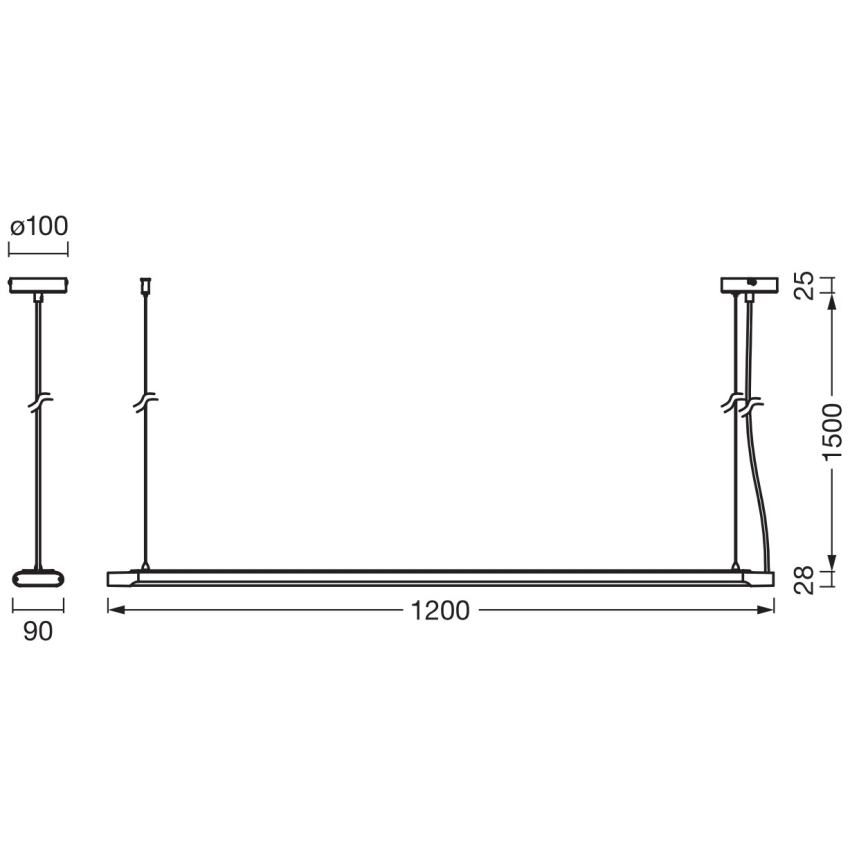 Ledvance - LED dimbar pendellampa OFFICE LINE LED/40W/230V