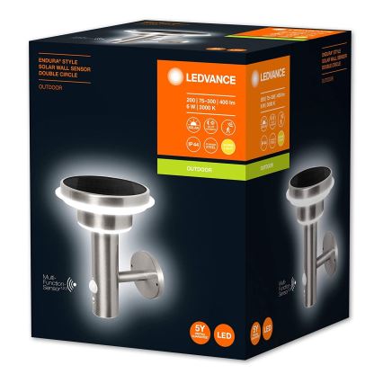 Ledvance - LED dimbar solcellslampa med rörelse- och skymningssensor CIRCLE LED/6W/3,2V 2200 mAh IP44