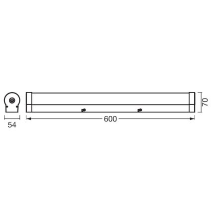 Ledvance - LED Ljusreglerad beröring spegel belysning ORBIS TUBE LED/12W/230V 60 cm 3000/4000K IP44
