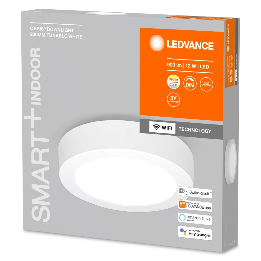 Ledvance - LED Dimbar taklampa ORBIS LED/12W/230V 3000-6500K Wi-Fi